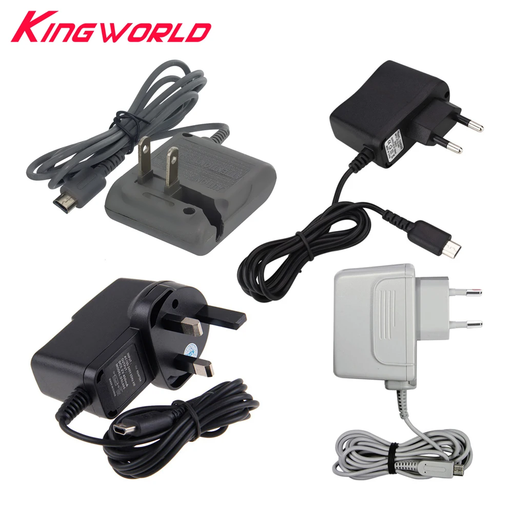 100pcs High quality US EU UK Plug Charger Cable AC Adapter Power Supply for N-DSL for N-DS L-ite Console