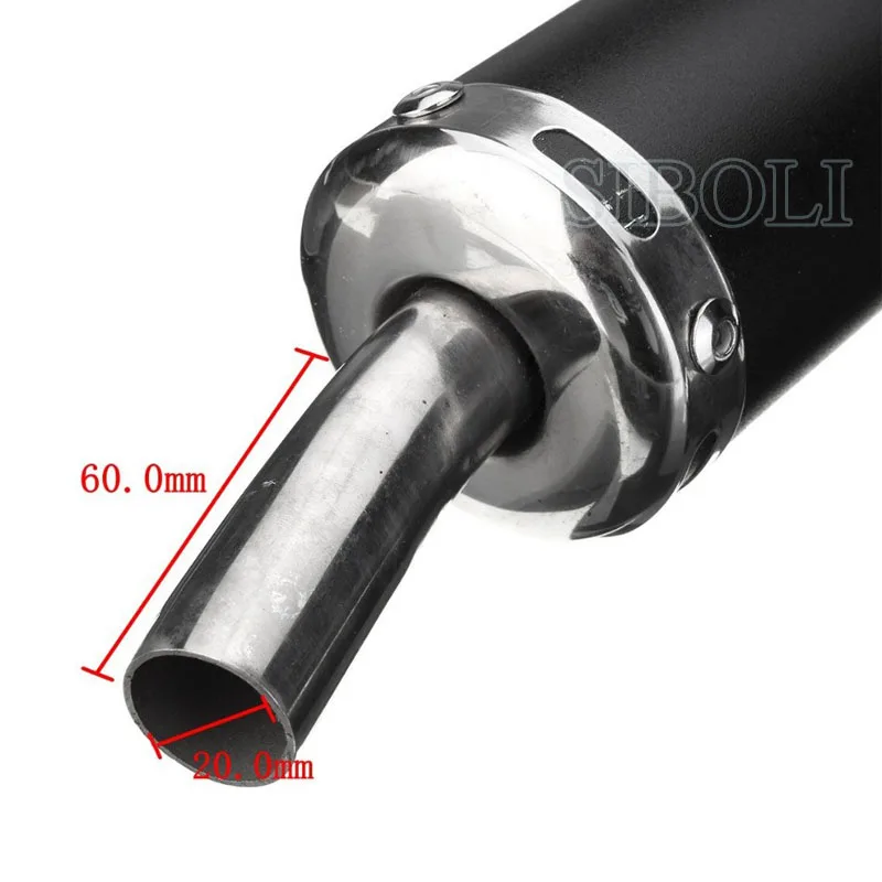 20mm inlet 280mm Universal Motorcycle  Exhaust Muffler Pipe Silencer For ATV Street Scooter Motocross Escape Moto 50cc 125CC