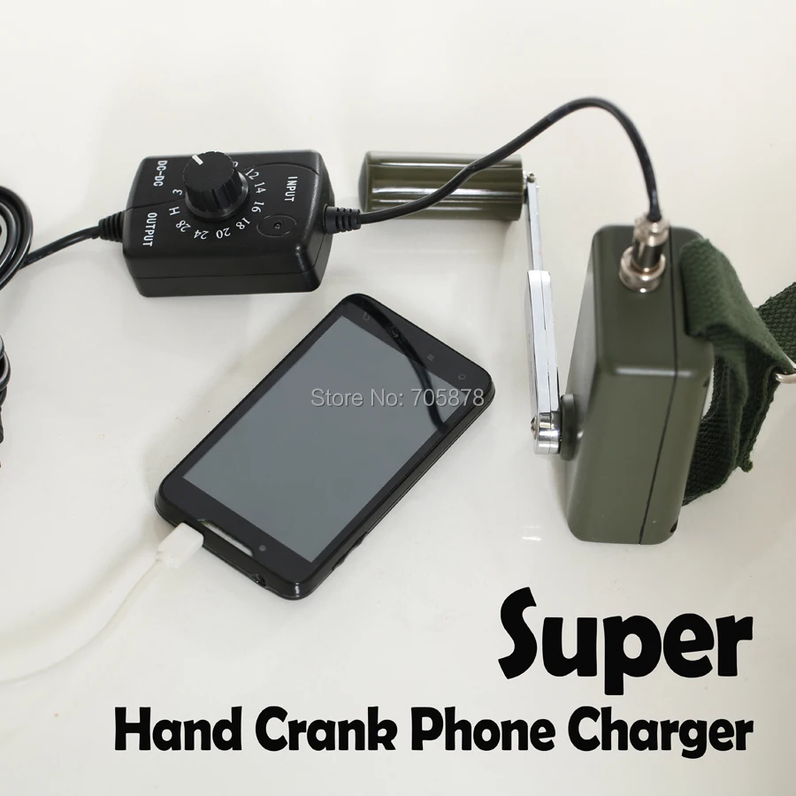 Hand Crank Generator Super Power dynamo USB Phone Charger 30W Protable Outdoor Recharger