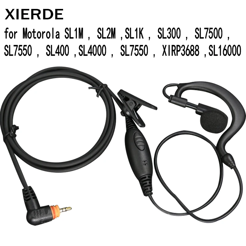 XIERDE Hörer Mit PPT für Radio Walkie Talkie Headset Mic Mikrofon für Motorola SL1M SL1K SL7500 SL400 Radio