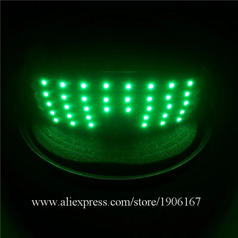 Green laser man show led luminous party glasses light up halloween christmas stage dance wear growing led event mask