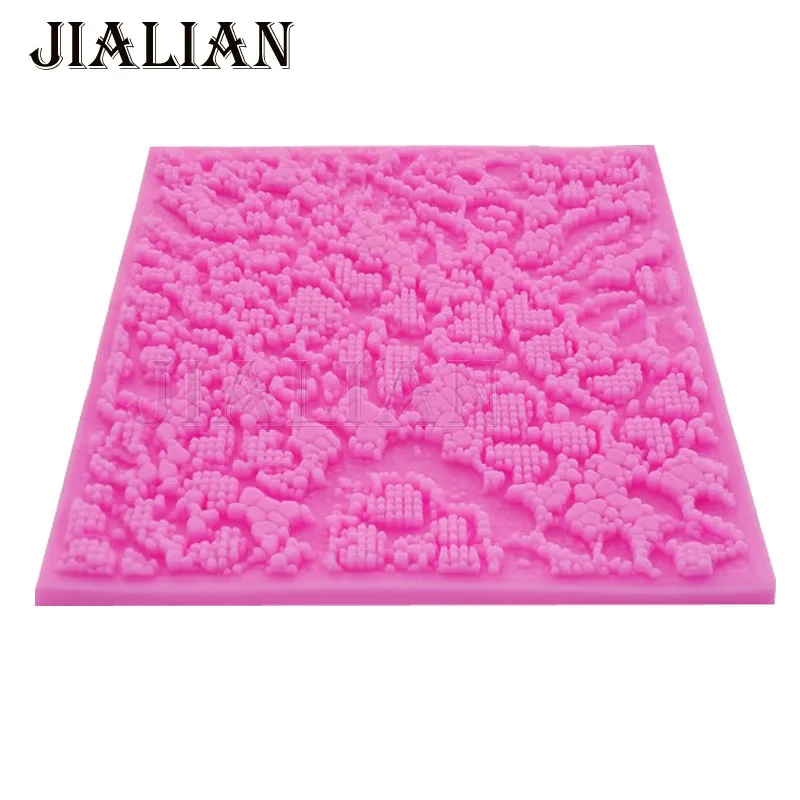DIY Flower border lace pattern silicone mould Wedding party cake mold fondant decorating tools  mould T0893