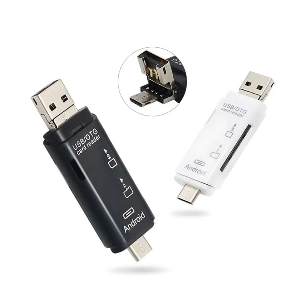 3in1 USB2.0 czytnik kart wysokiej prędkości SD TF mikro czytnik kart SD USB typu C C Micro pamięć USB czytnik kart OTG dla macbook komputer