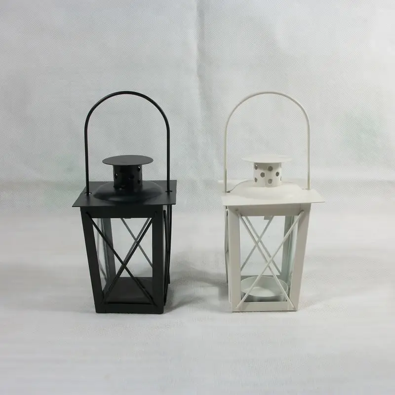 Metal candle holder Small Iron lantern Smart Design Metal Lantern Black Color/White Color Fast shipping F20173095