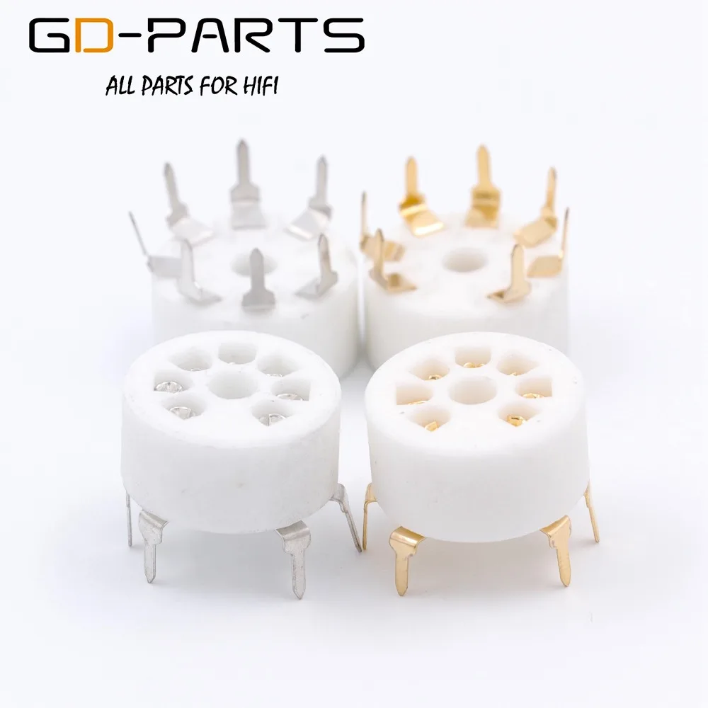 GD-PARTS B7G PCB Mount 7pin Ceramic Vacuum Tube Socket For 6AU6 EF95 6C4 6X4 6066 6AQ5 6AV6 50C5 Hifi Vintage Tube AMP DIY