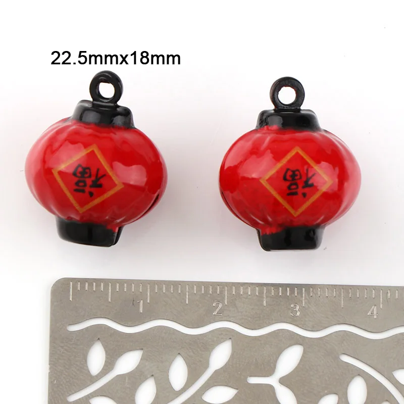 2pc Red Fu Metal Jingle Bells Loose Beads Festival Party Decoration/Christmas Tree Decorations/Pet Bell/DIY Crafts Accessories