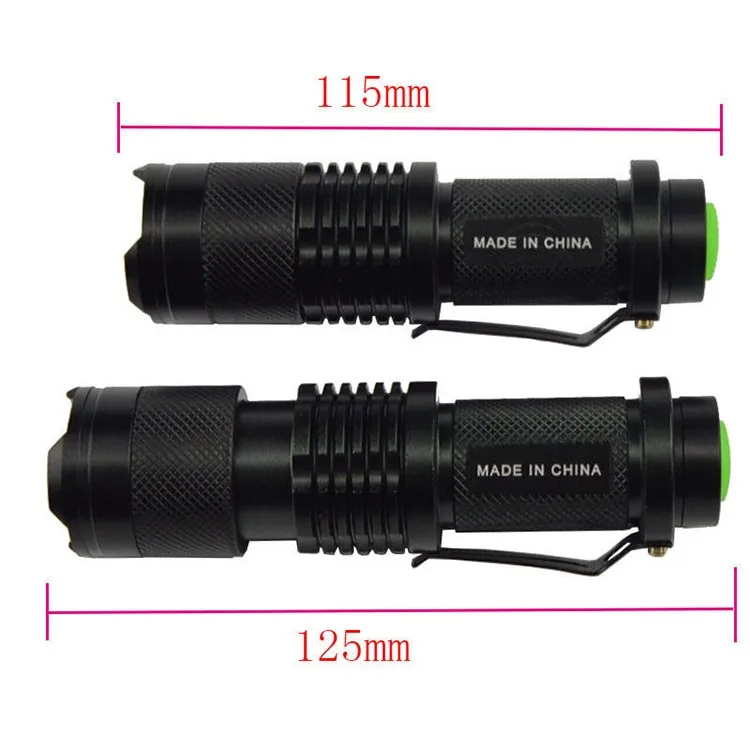 Anjoet Adjustable Focus Mini Flashlight CREE Q5 2000 Lumens LED 3 Mode Flashlight Torch Lantern AA 14500 Torch Linterna Mount