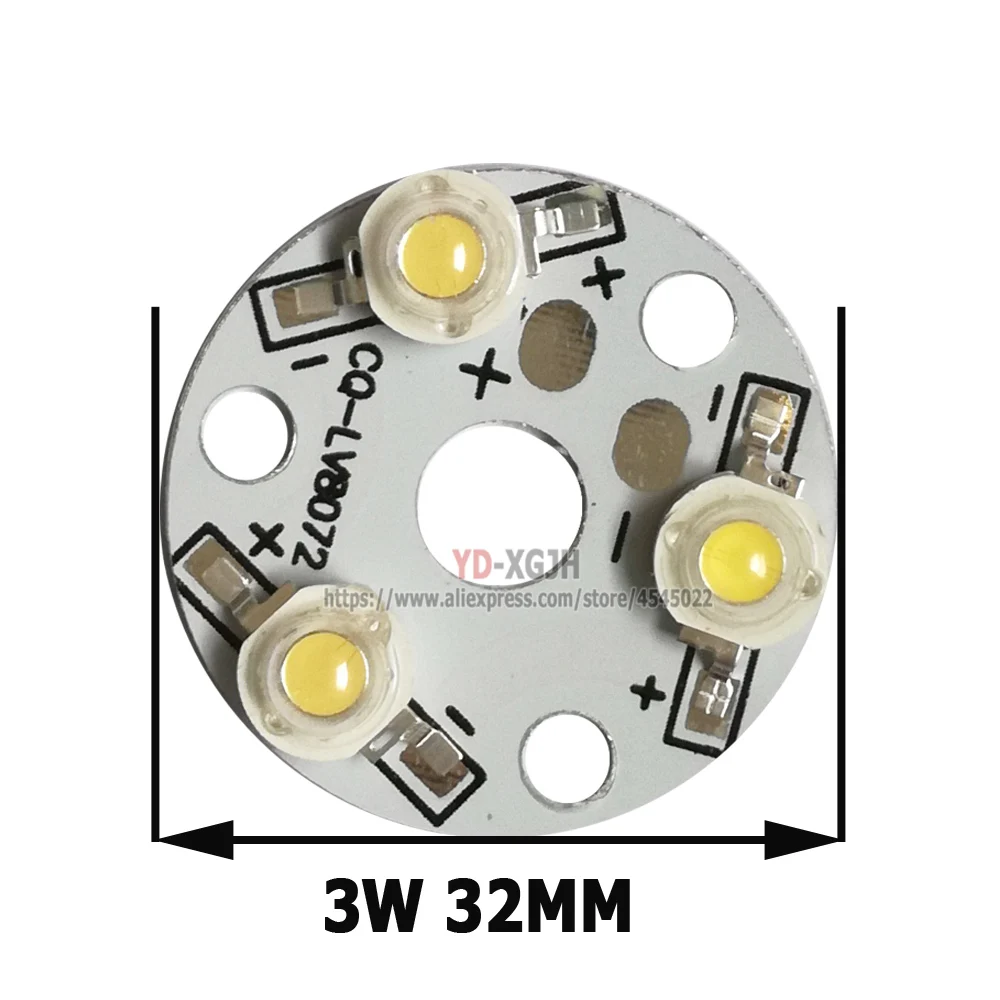 10pcs 3W High Power LED Amber Warm white Green Blue Deep Red Royal 380-840nm 3 bit 32mm bluepcb aluminum plate base with lamp