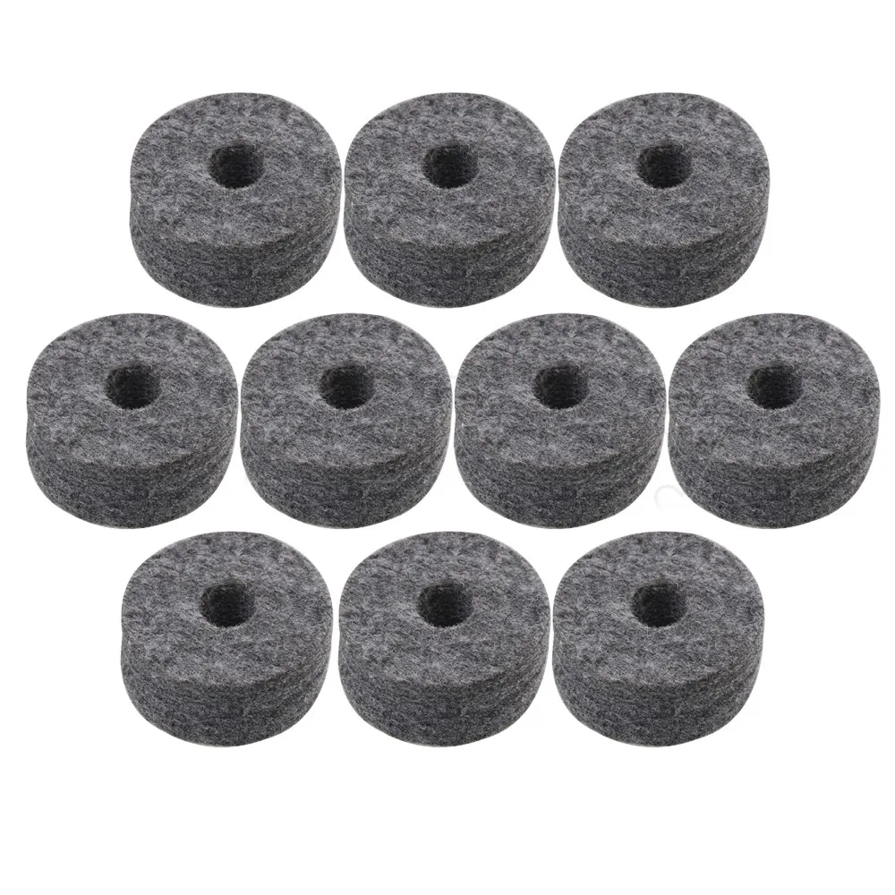 

Yibuy 4cm Dia Black Round Soft Felt Washers Cymbal Stand Replacement with 1.5cm Thickness for Drum Kit Set Pack of 10