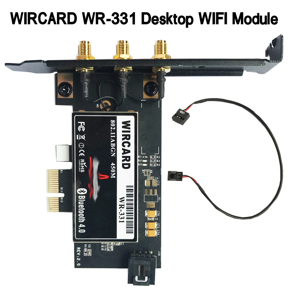 

WIRCARD WR-331 BCM94331 двухдиапазонный WIFI модуль PCI-EX1 WIFI карта для рабочего стола 450 Мбит/с для hackintosh