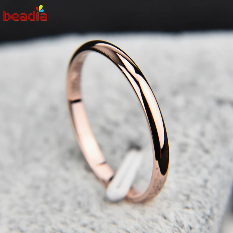 Size 4 5 6 7 8  9 10 1pcs/bag Lovers\' Titanium Steel Rose Gold Thin Ring Fashion Jewelry For Women Rose Gold Ring