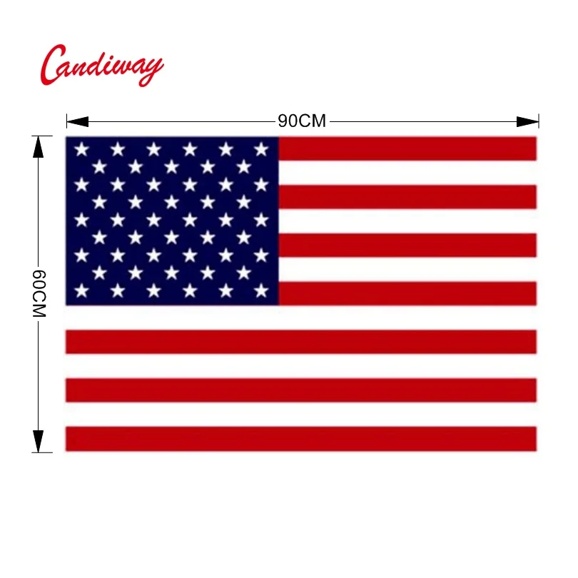 Candiway USA フラグ 米国ポリエステル標準旗 星条旗 アメリカの国旗