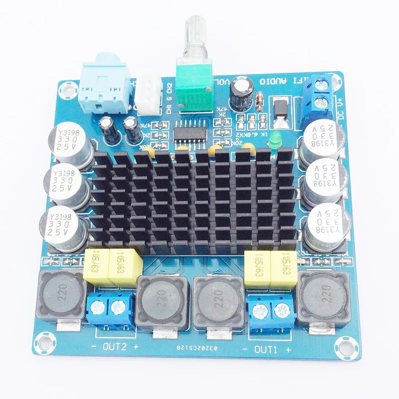 TPA3116D2 DC12-24V 80W * 2 двухканальная настольная плата цифрового усилителя