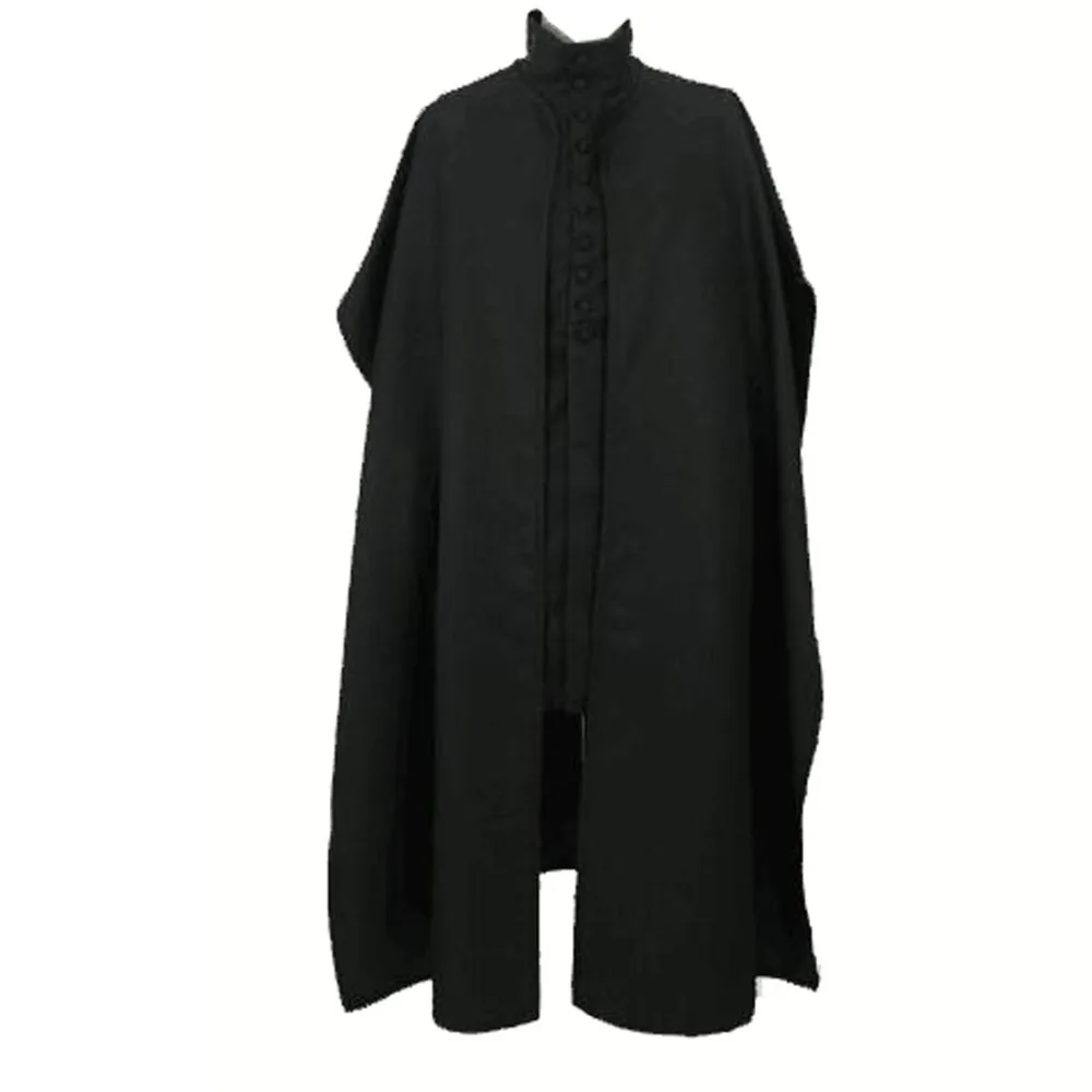 

2021 Professor Severus Snape Cosplay Costume Deathly Hallows School Cloak Shirts Adults Black Robe Halloween Party Unif