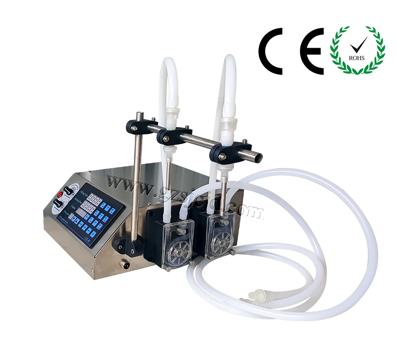 CE Brand New peristaltic pump liquid filling machine (3-3000ml) for perfume,solvents,corrosion liquid filler with 2 nozzles