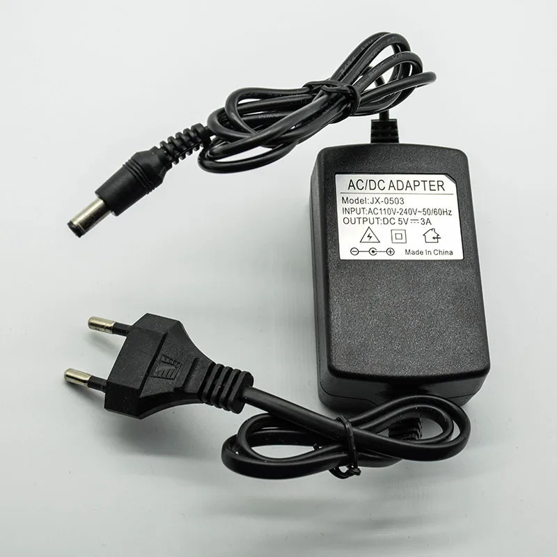 New 110-240V AC Converter Adapter DC 5V 3A/3000mA Power Supply Charger EU Plug 5.5mm * 2.5mm(2.1mm) two lines