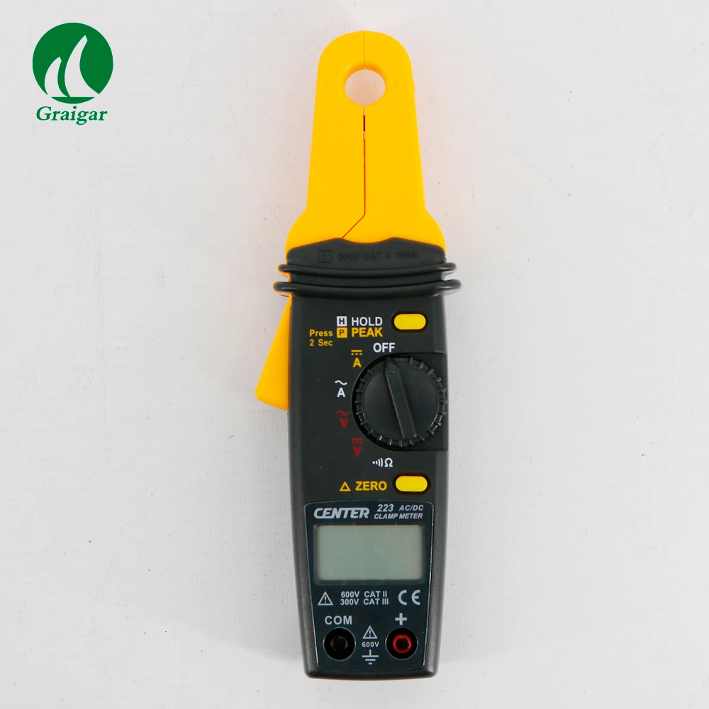 CENTER-223 Mini Clamp Meter Clamp Meter Tester AC Clamp Meter 3-1/2 4 digital liquid display