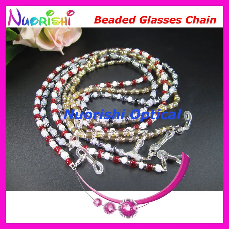 

1/5/10pcs Nice Color Glass Beaded Eyeglass Sunglasses Eyewear Spectacle Chain Cords Lanyard free shipping L857