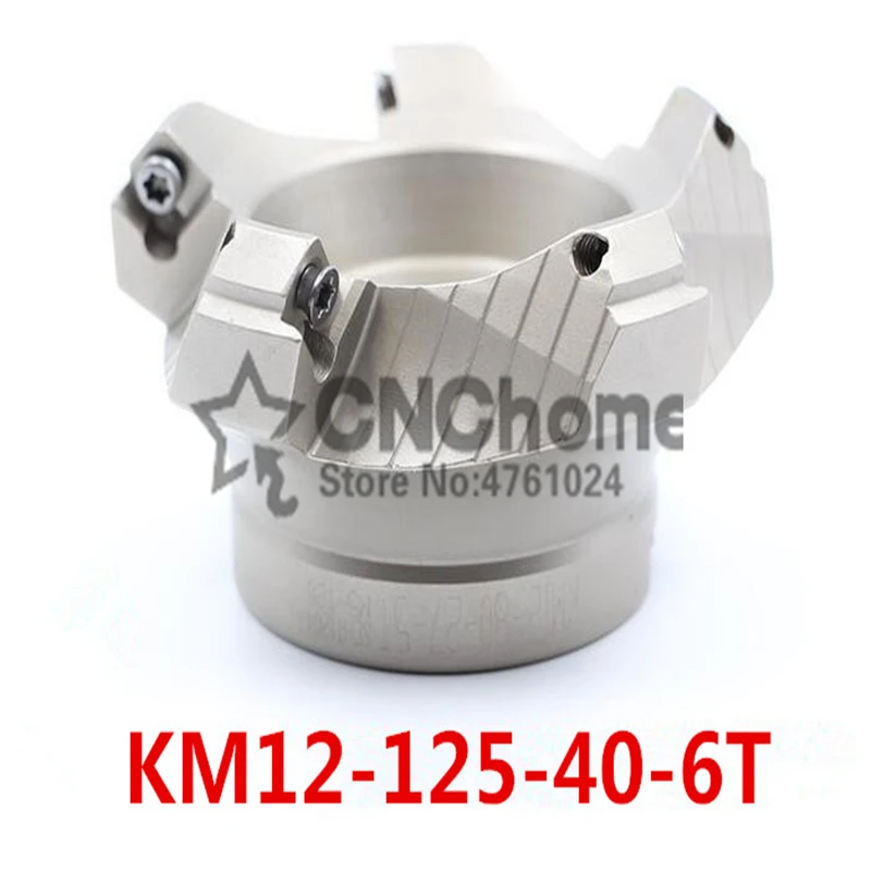 

KM12 125-40-6T 45 Degree Shoulder Face Mill Head CNC Milling Cutter,milling cutter tools,carbide Insert SEHT1204