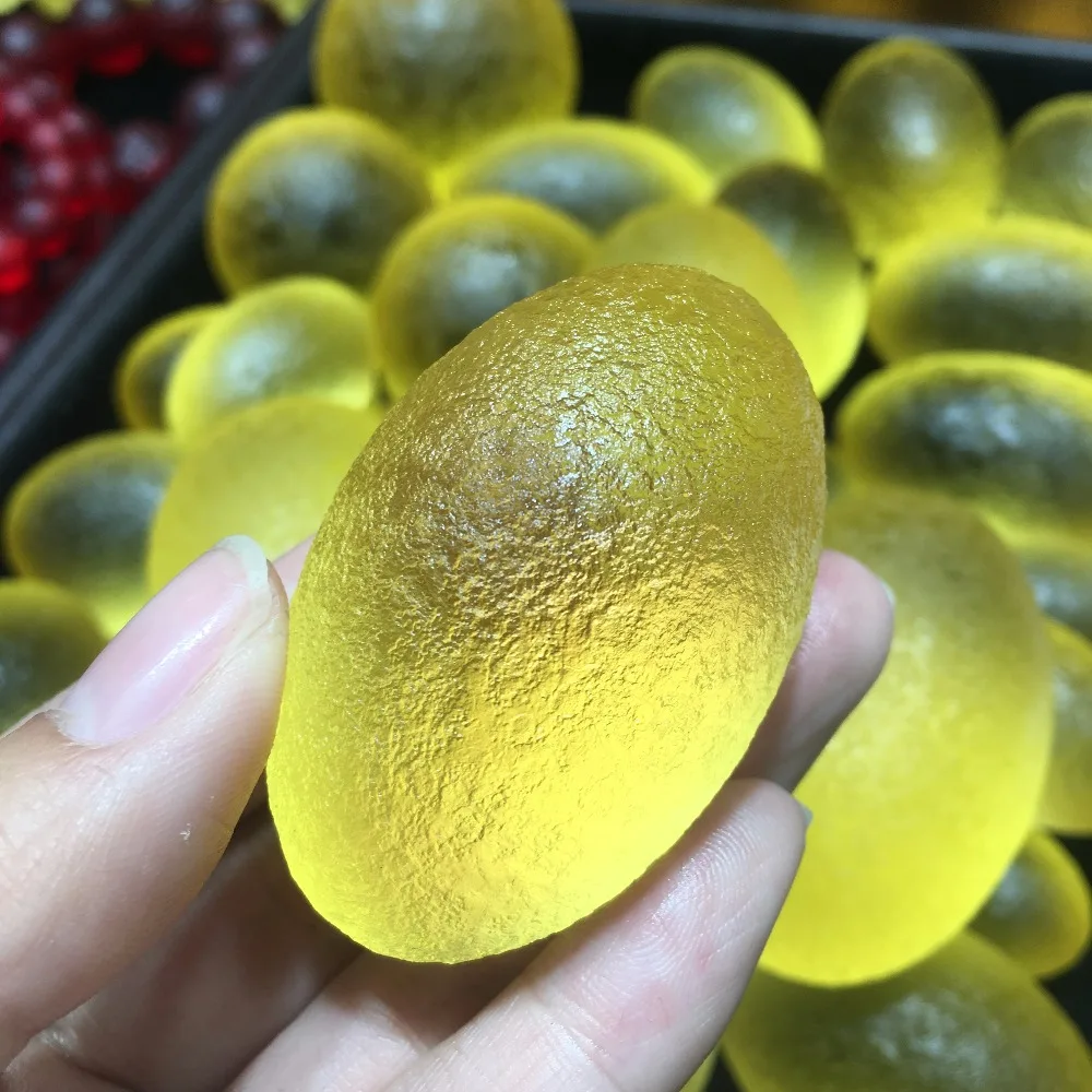 38-42 جرام من الأحجار الكريمة الصفراء مولدافيت النيزك فئة تأثير البيض التشيكية