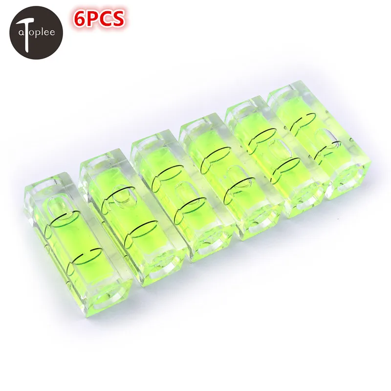 6Pcs 29*10*10mm Bubble Degree Marked Surface Leveling for Camera Tripod Furniture Toy Square Spirit Level Bubble Level Measuring