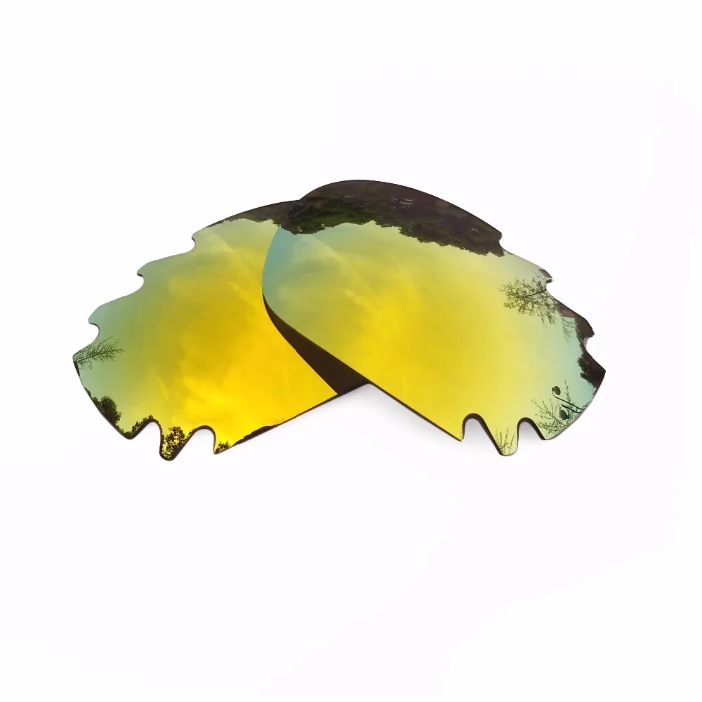 24K Gold Mirrored&Purple Mirrored Polarized Replacement Lenses for Jawbone Vented Racing Jacket Frame 100% UVA & UVB