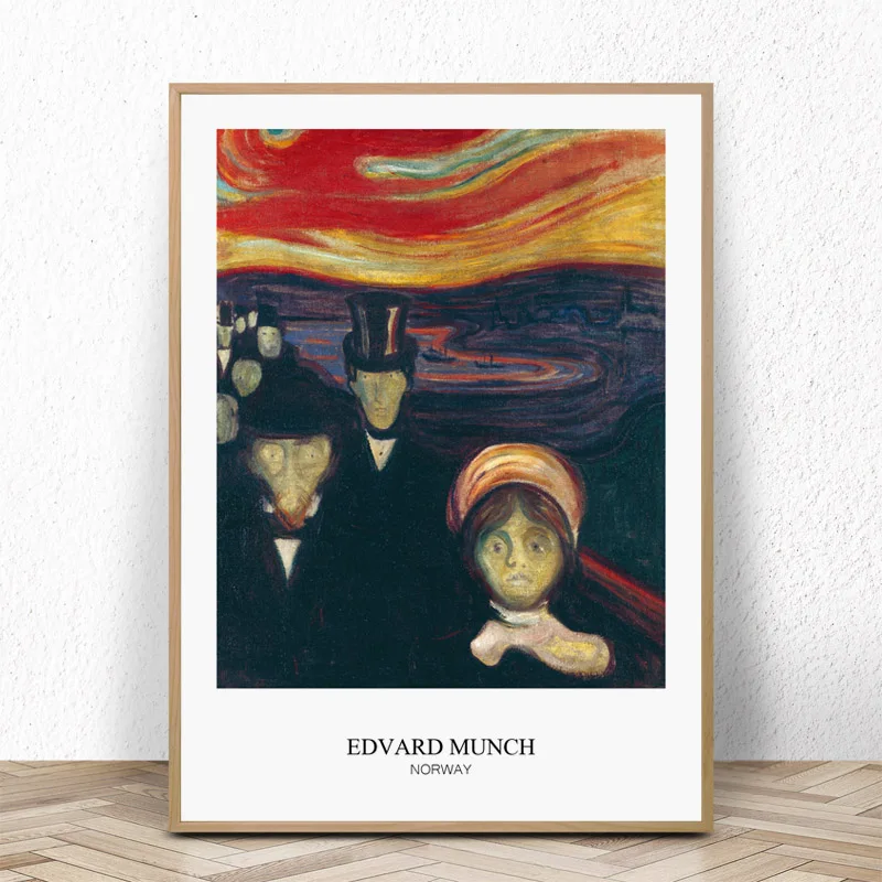 The Scream by Edvard Munch Art Print Poster Canvas Wall Picture Famous Painting for Living Room Home Decorarion