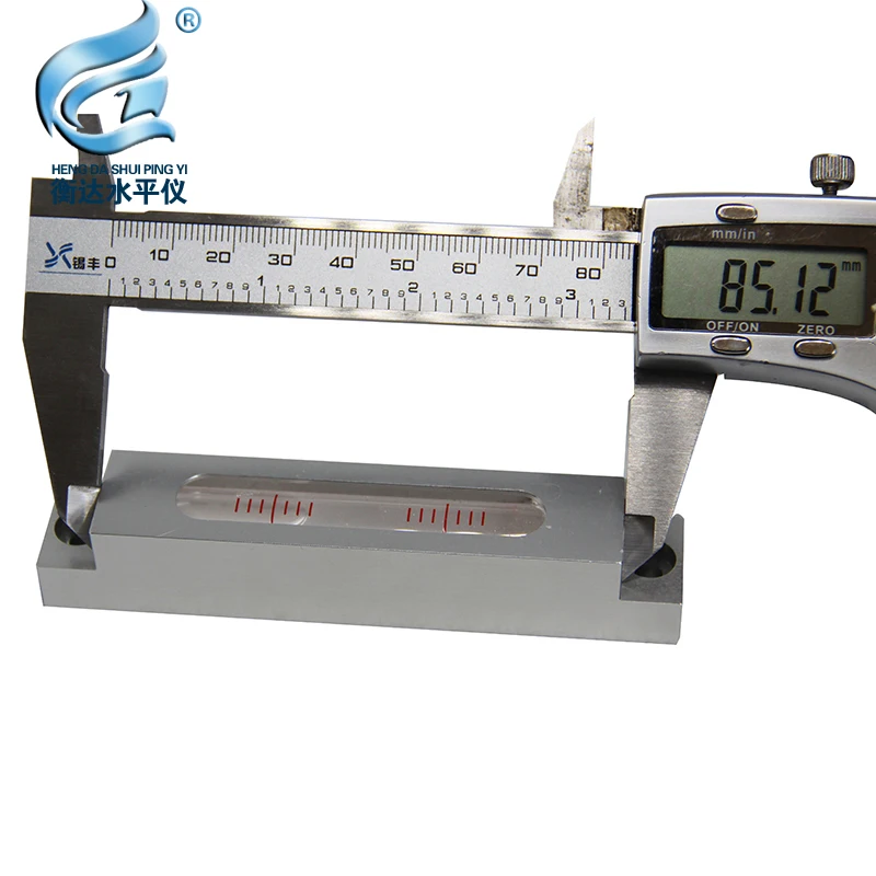 105mm HENGdaHigh Accuracy Metal Spirit Level Bubble Long Strip Metal Level Measuring Instrument Accuracy 0.02mm/m