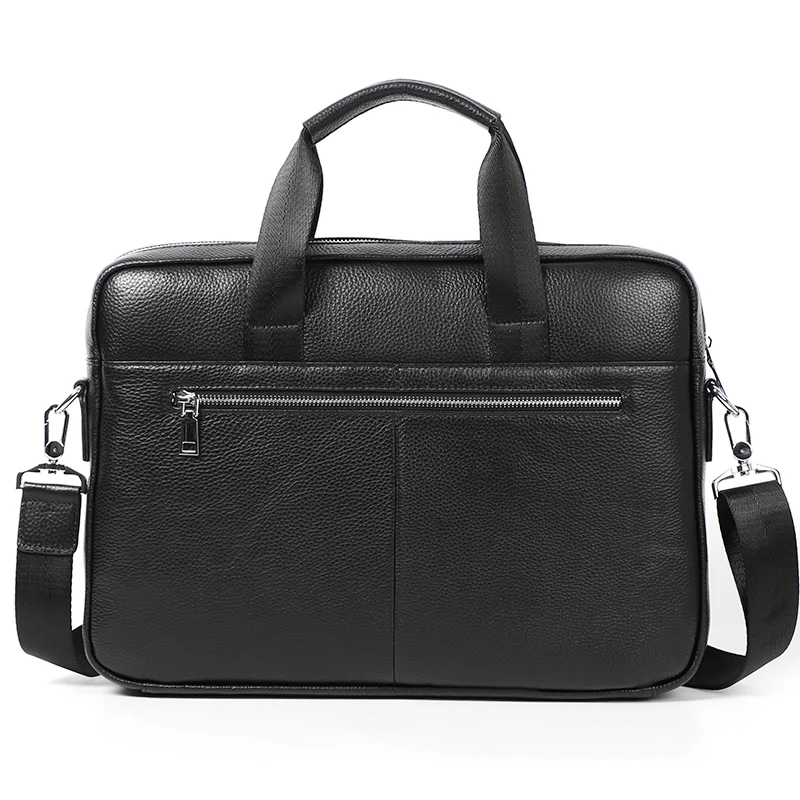 Man Briefcases 100% Genuine Leather Men Bag Handbag Casual Male Laptop Bag Shoulder Crossbody Bag Bussiness Briefcase Leather