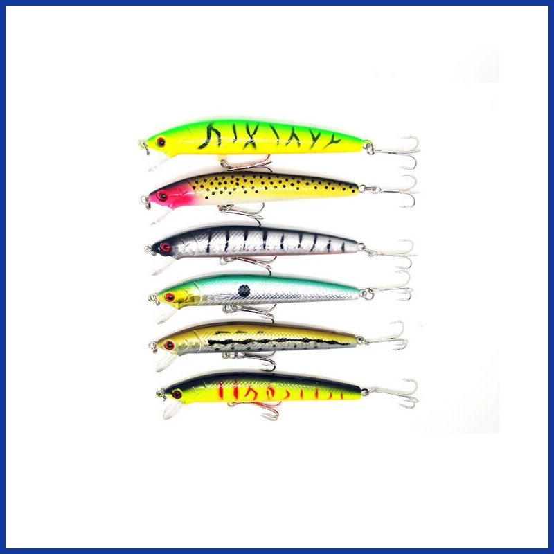 Set of hard minnow lure for fishing, set of 5 parts, 10cm mixed pack