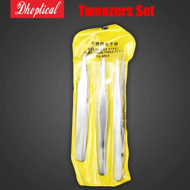 Eyeglasses tweezer set screw tweezers 3pcs/set different model