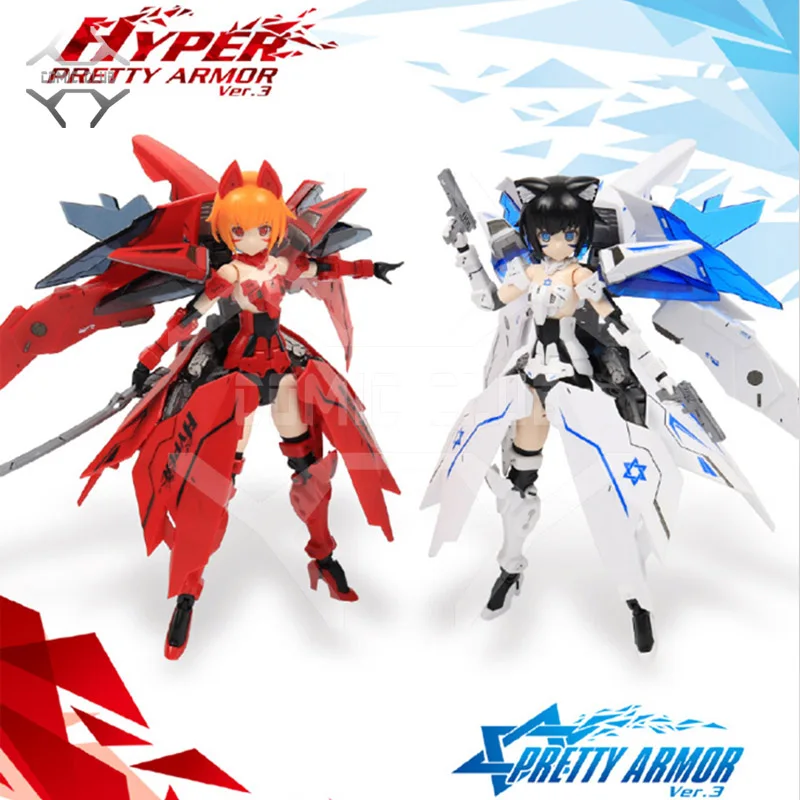 COMIC CLUB IN-Stock PA Pretty Armor Ver.3 Ms Girl Hyper Red/White Motorcycle Girl Plastic Assemble model kit Anime Toys Figure