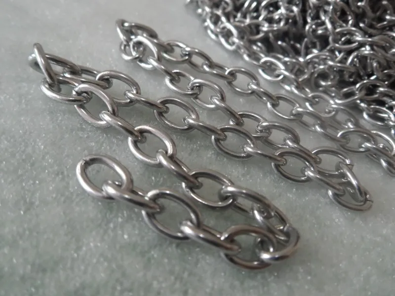 

5m/Lot Huge 8mm Smooth Oval Link Chain Stainless Steel Jewelry Finding Chain DIY Marking