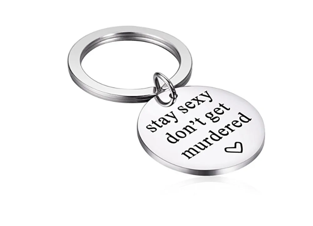 SSDGM My Favorite Murder Keychain Murderino Gift Stay Sexy Don't Get Murdered Key Chain for Friends