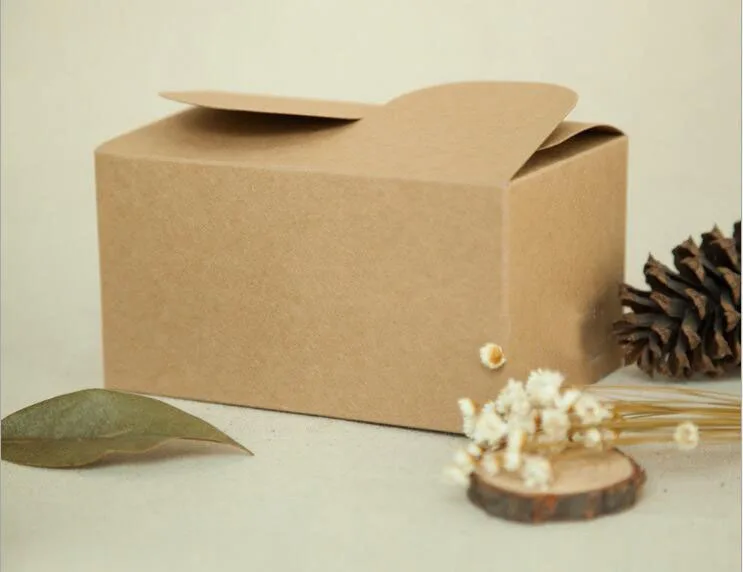 300pcs 15.5*10.5*8.5cm Brown Packaging Kraft Paper Box For Candy\Cake\Jewelry\Gift\chocolate\Party Packing boxes