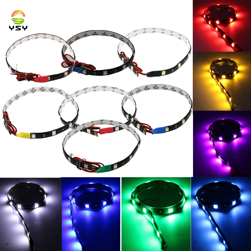 

30cm Car LED Strip Light High Power 12V 12SMD Car DRL Lamp Waterproof LED Flexible Daytime Running Light Decorative Car-Styling