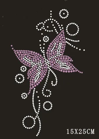 

Purple Butterfly rhinestone iron on transfers designs designs iron on transfer hot fix rhinestone motif