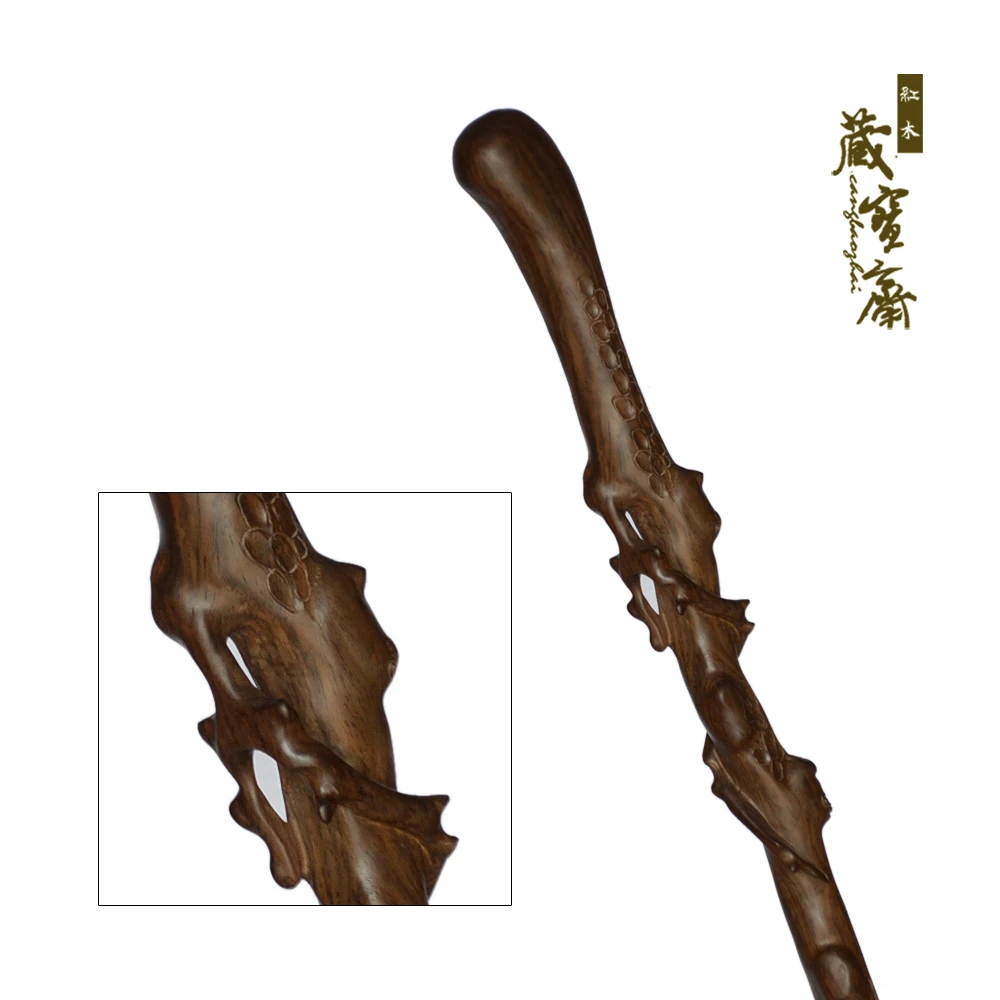 The old black cane cane cane root Catalpa wood mahogany cane cane birthday gift