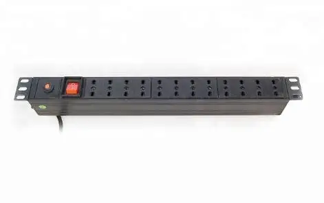 Horizontal 1.0U Italy Type Industrial PDU