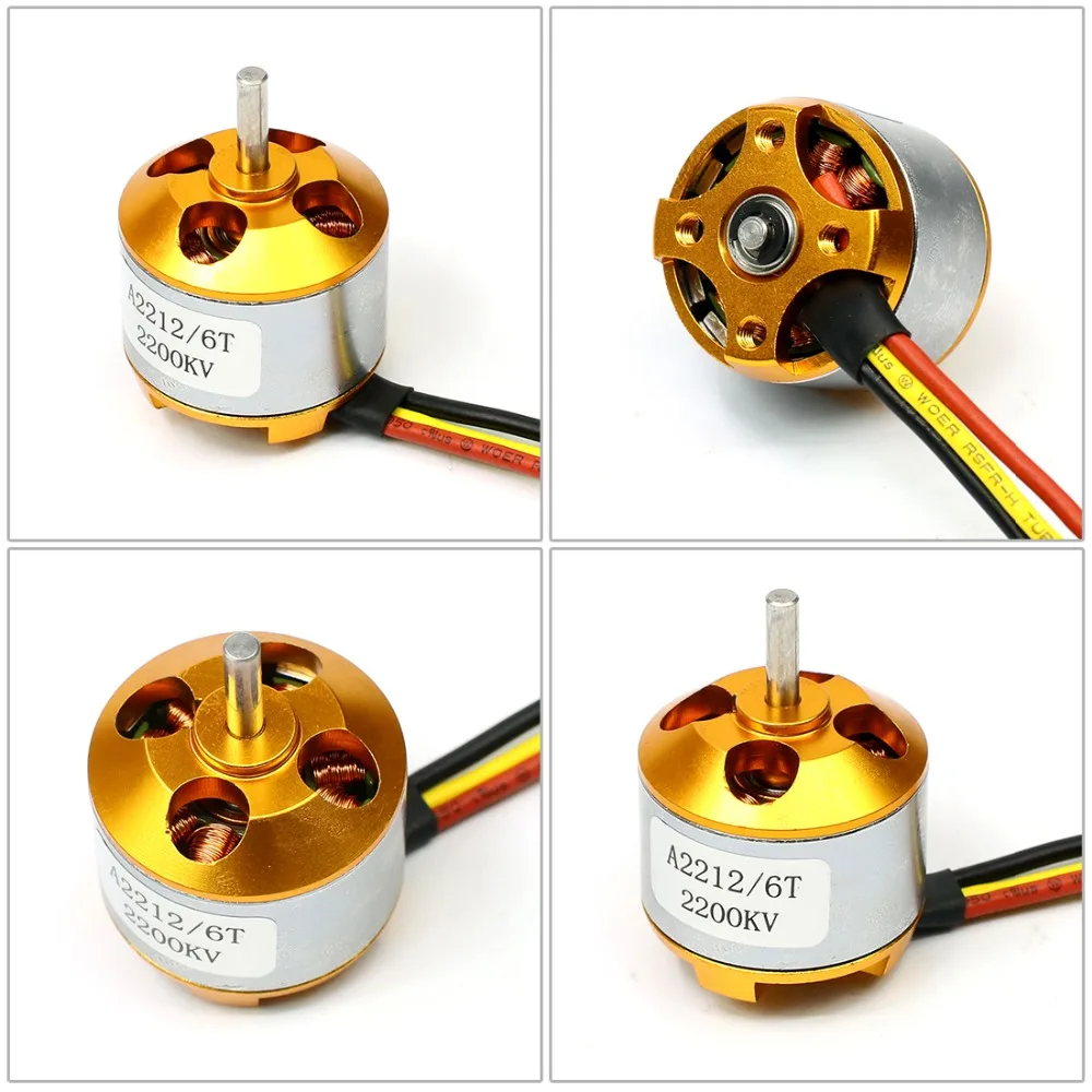 F02048 A 2212 A2212 2200KV soporte de Motor Outrunner sin escobillas 6T para avión RC multihelicóptero Quadcopter Drone + FS