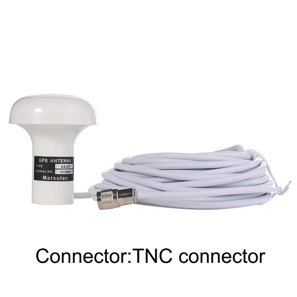 Matsutec 1 pcs of GPS Antenna HA-017 Marine Gps antenna with 10 meter cable TNC connector RF Cable 10m RG-58  TNC Interface