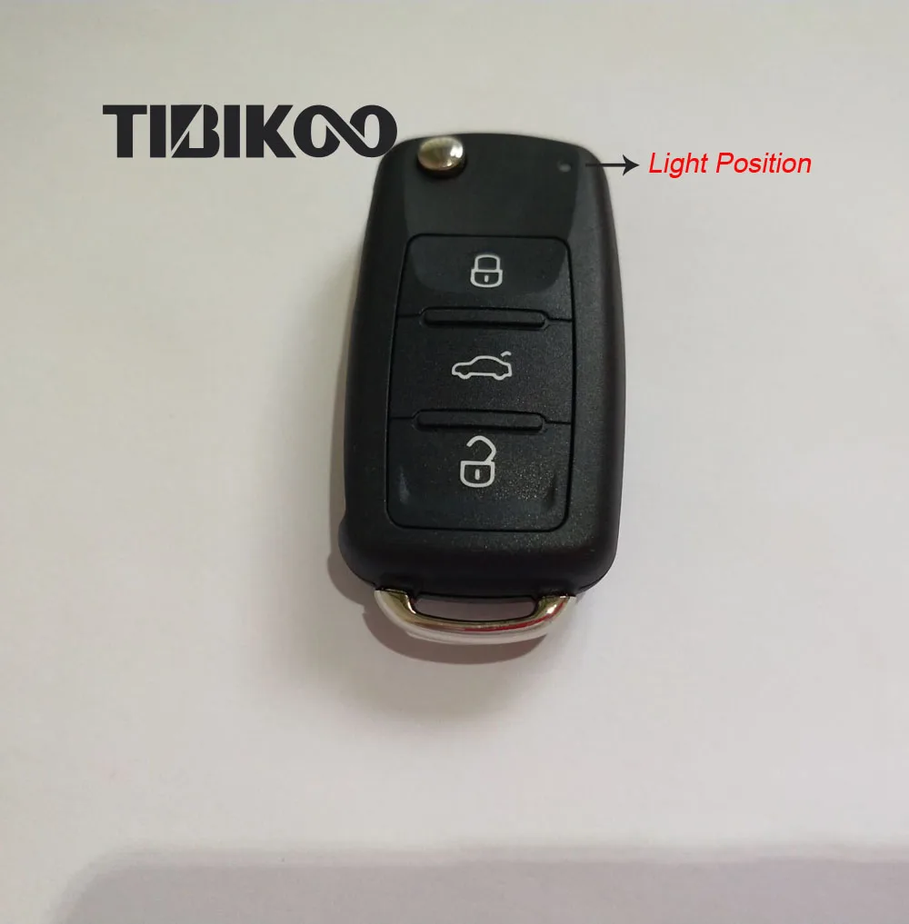 202AD Folding Flip Remote Key Shell Case For New Skoda Octavia Elite Superb