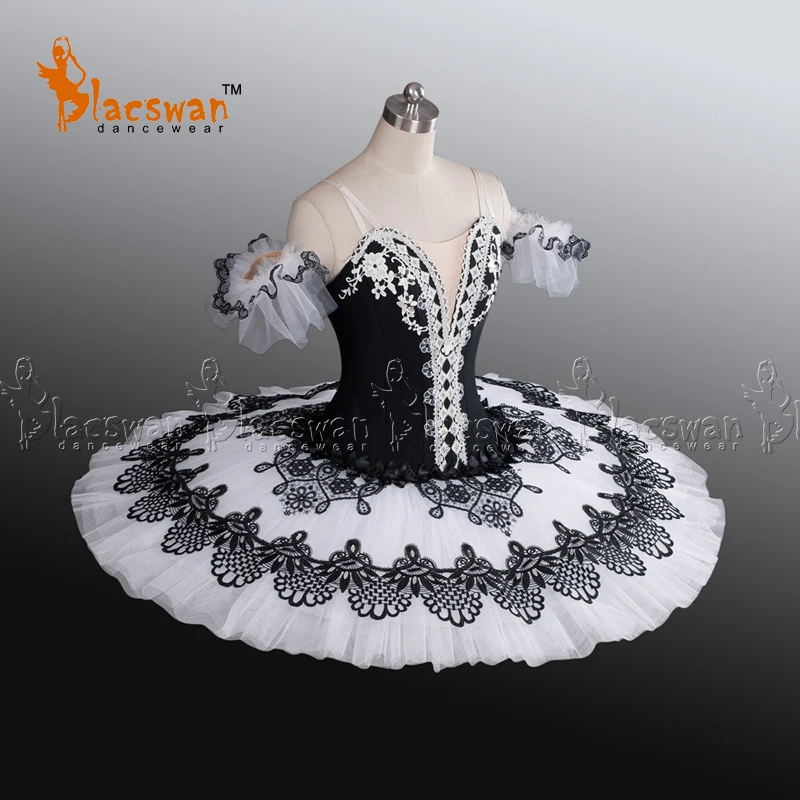 White and Black Grand Pas Classique Variation Classical Professional Ballet Pancake Tutu Costume BT623