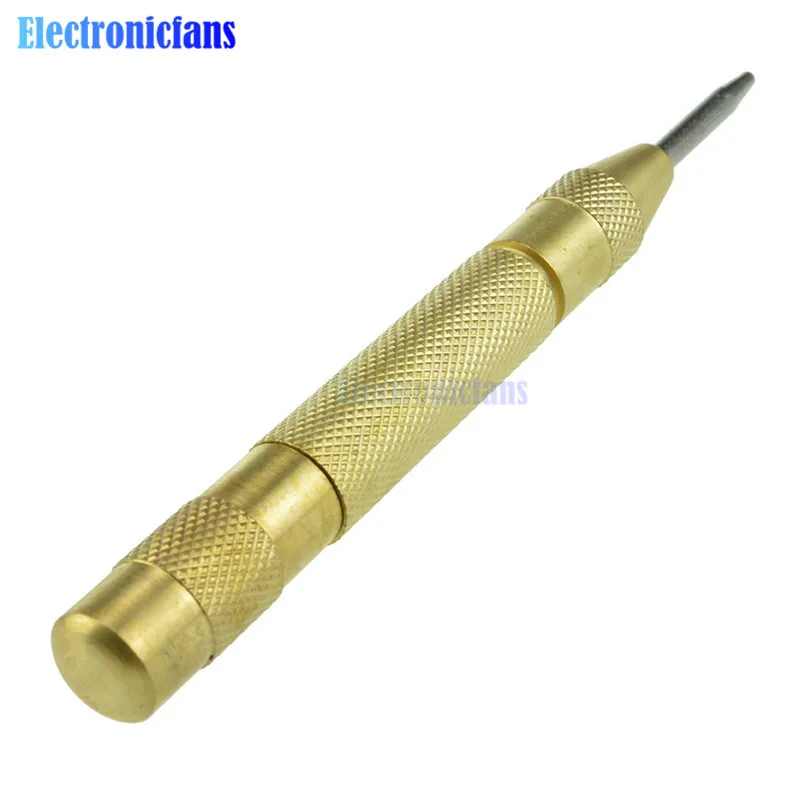 Mark Lubang 5 "Kuningan Automatic Center Punch Spring Dimuat Chrome Keling Sekrup