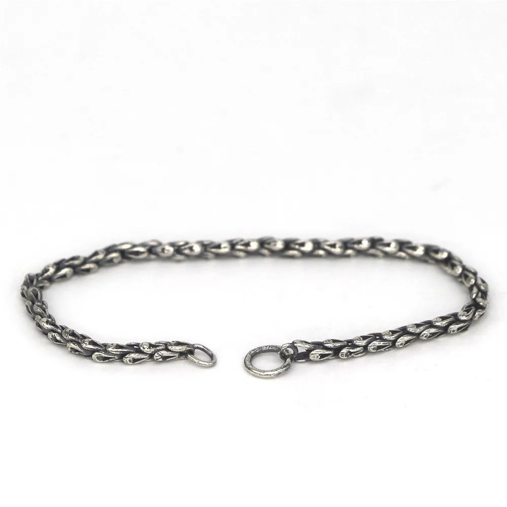 Mistletoe 925 Sterling Silver Bracelet Basic Chain Fit Eurpeon Jewelry