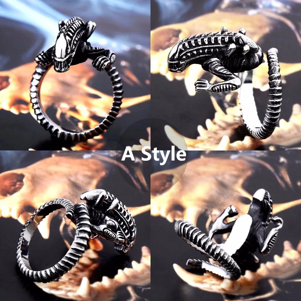 Beier 316L Stainless Steel Alien Predator Finger Rings For Men Gothic Style Movie Jewerly BR8-540