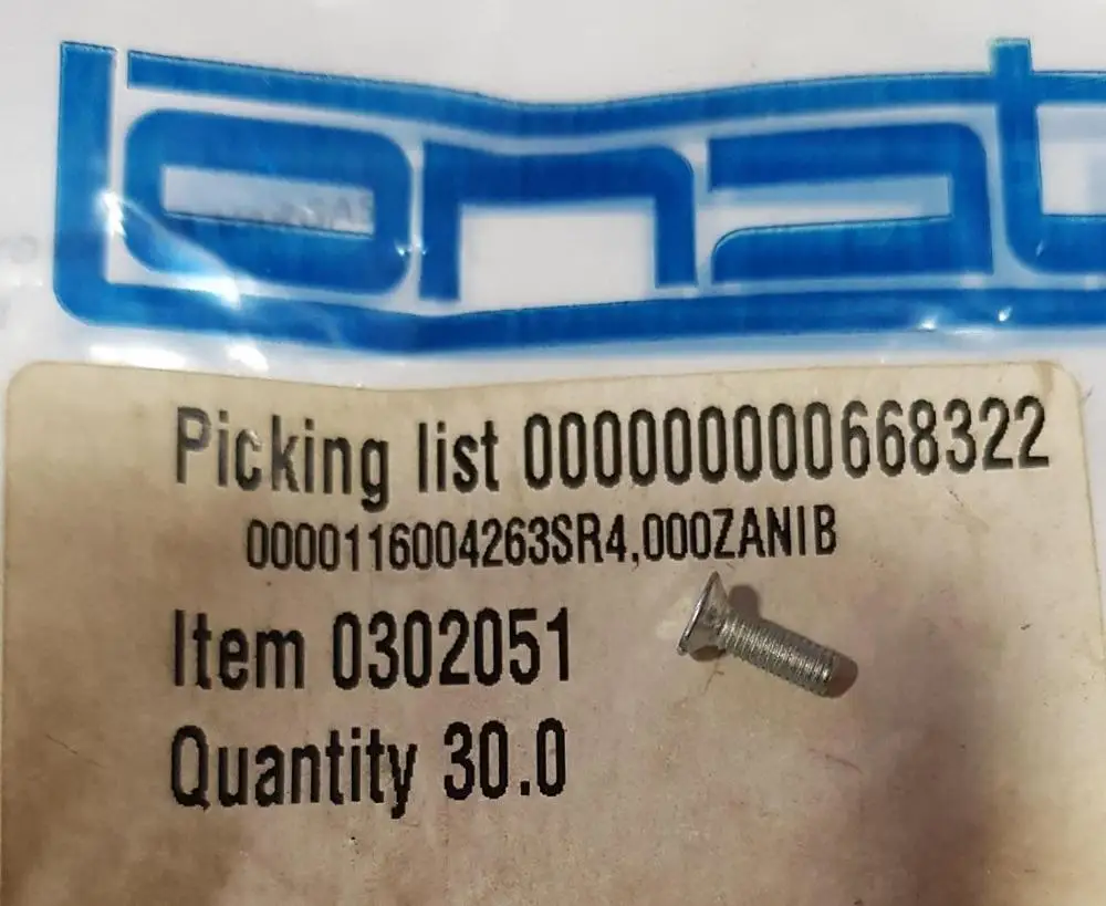 

Lonati Socks Machine Goal L454 L472 G615 Use Falt Head Screw 0302051