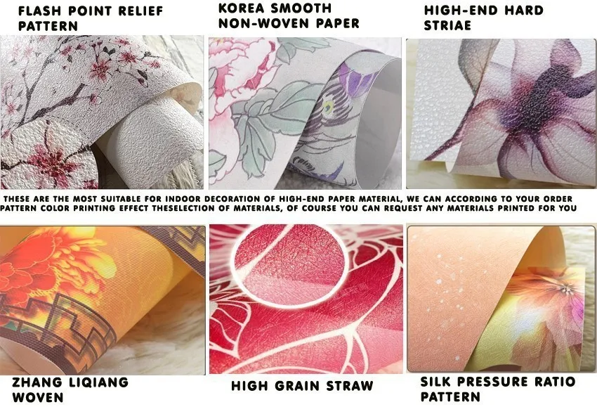 handgeschilderd behang - Birds & Blooms