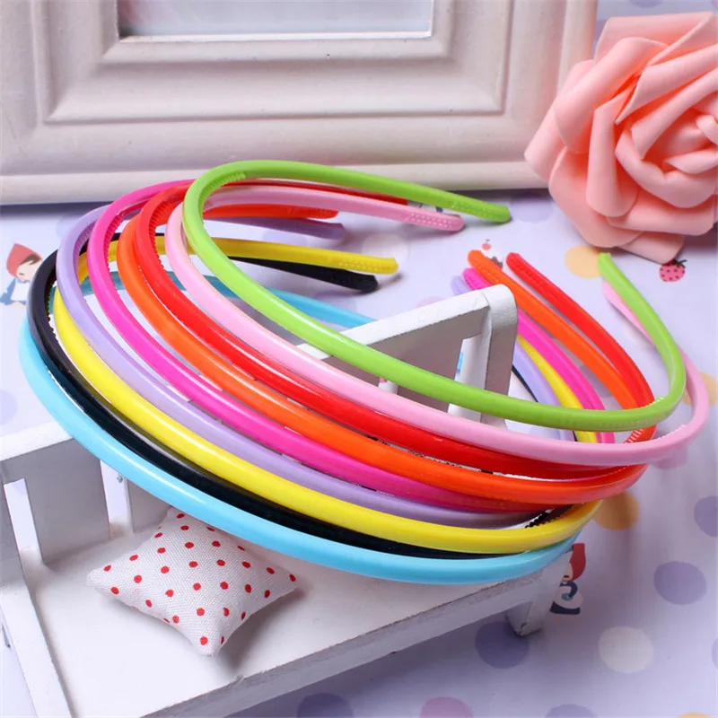 10pcs 4mm High quality Plain Lady Plastic Headband Teeth DIY Resin Headband Hair accessories Headwear hair band