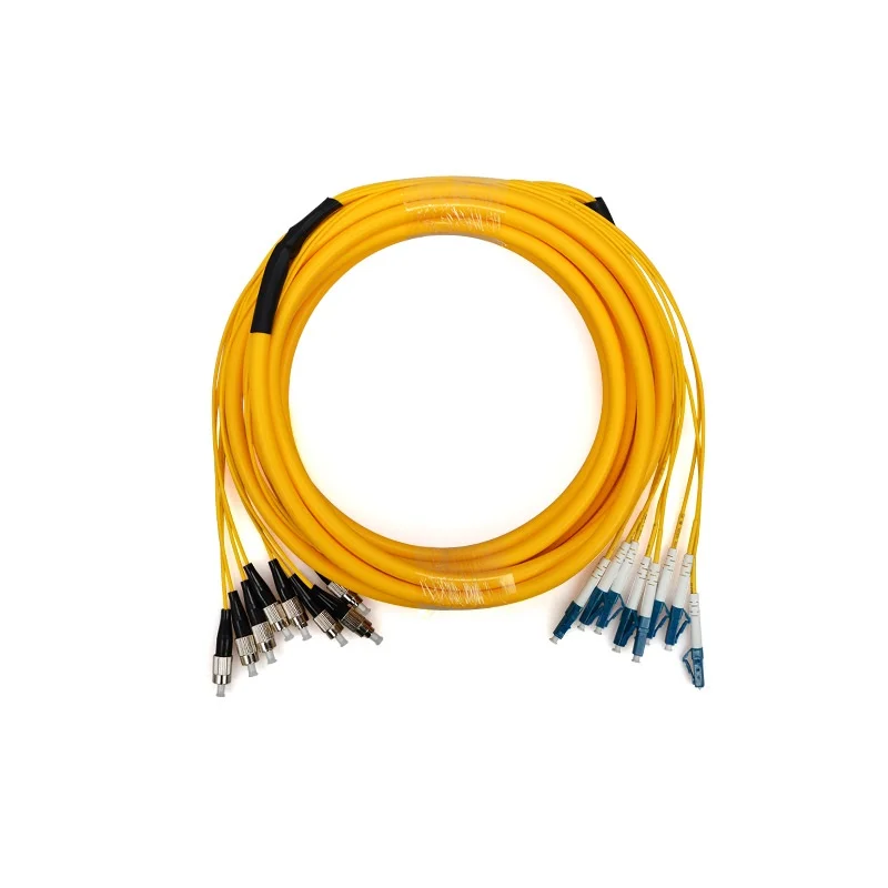 

FC-LC Single mode SM 12 Core 30m fiber optic patch cord factory Customize connector and length Fiber Optic Bundle Patch Cord